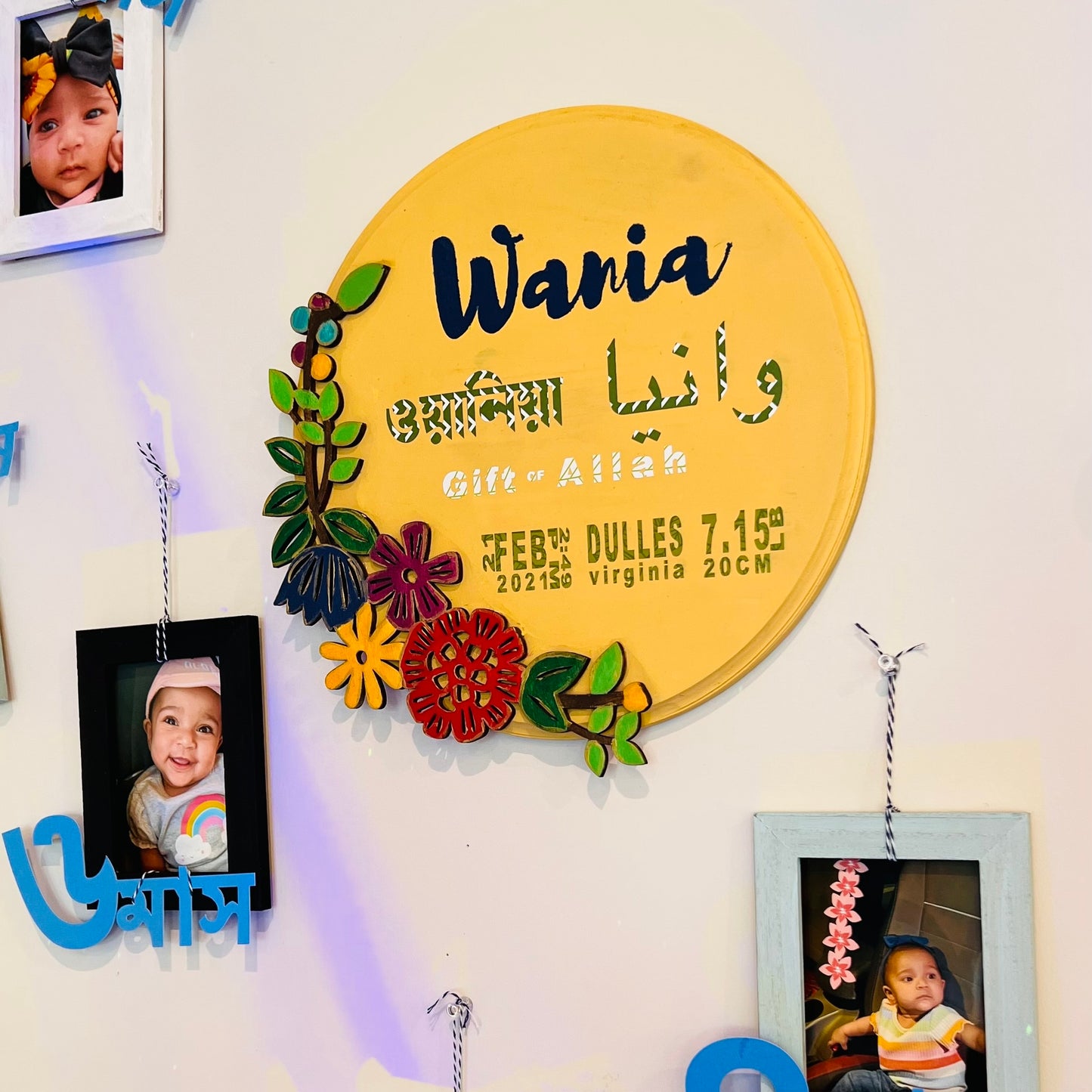 Wooden Personalized Wreath