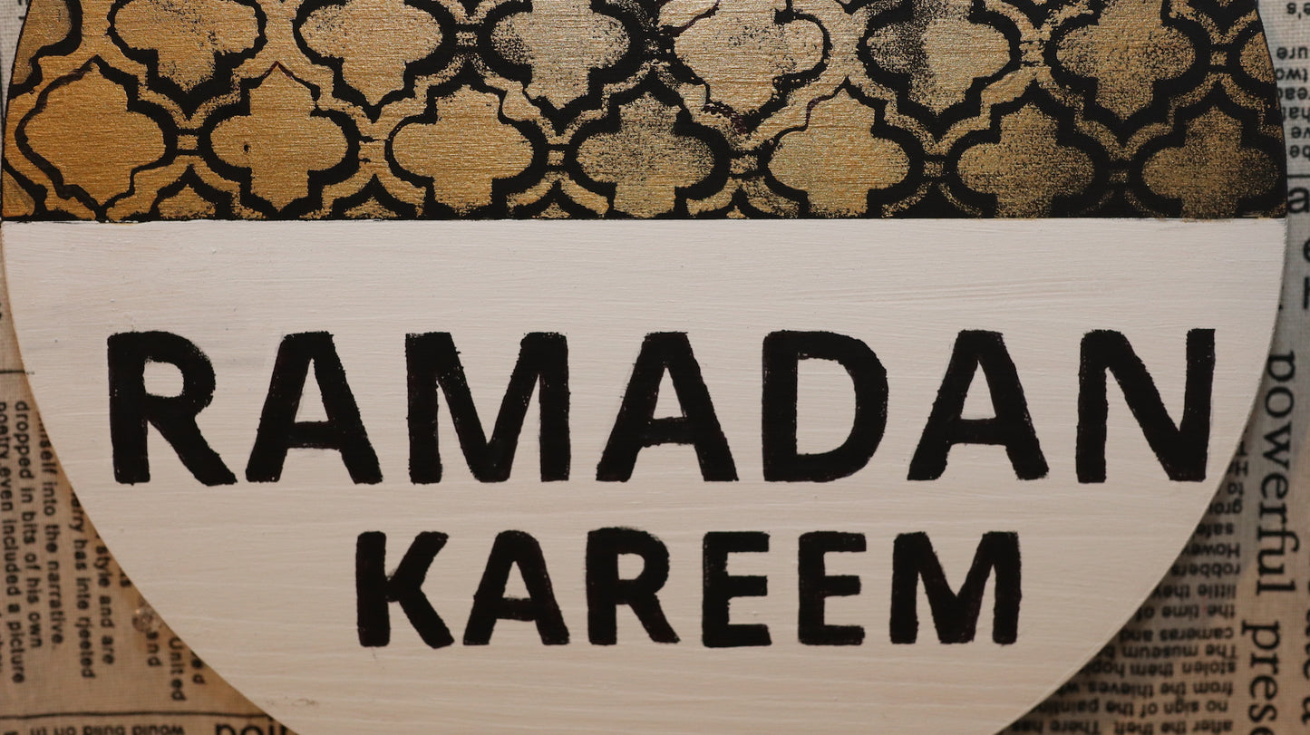 Wooden Ramadan Kareem Wall Decor