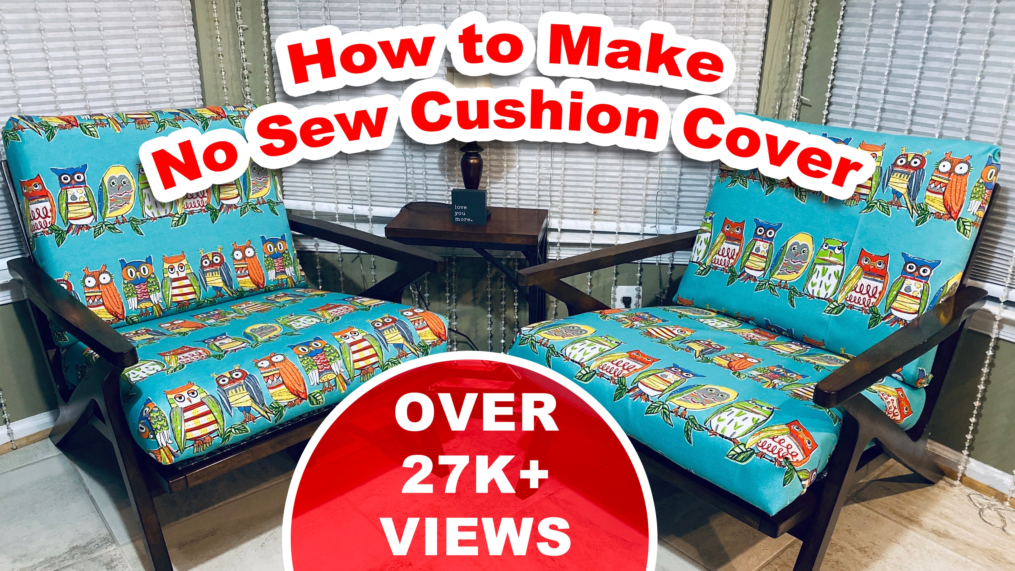 Load video: How to Make No Sew Cushion Cover