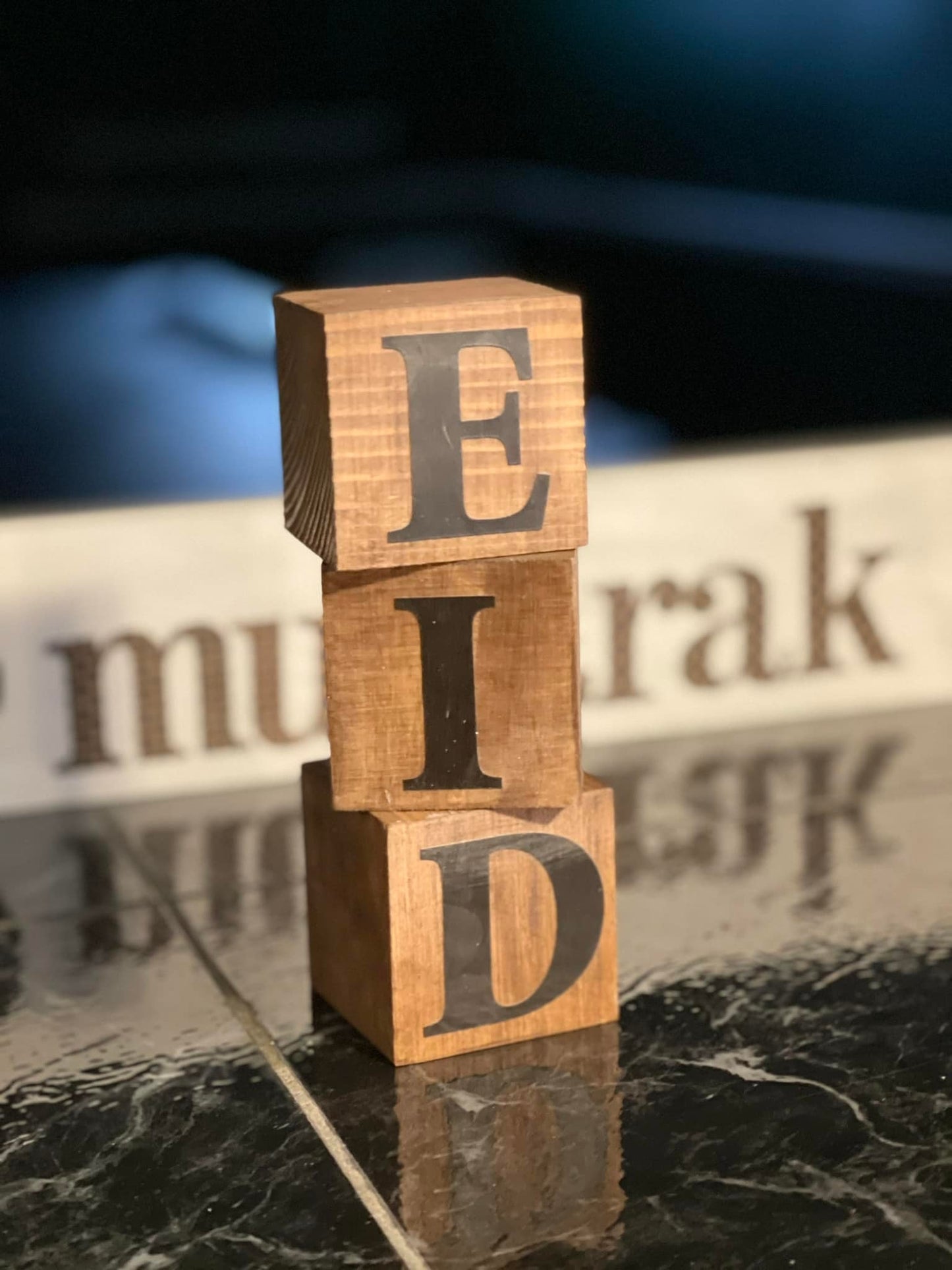 Wooden Eid Tabletop Decor